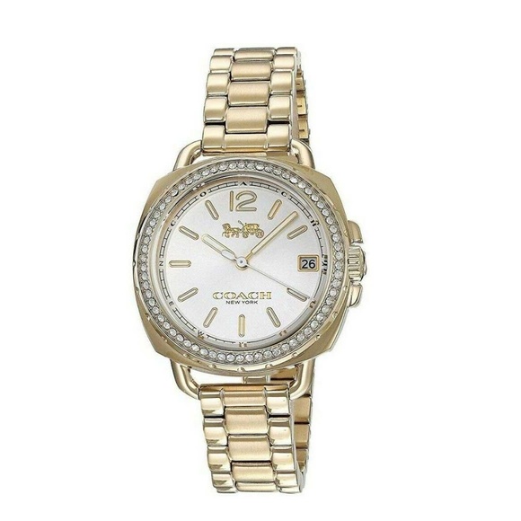 Coach Womens Tatum Gold-Tone Stainless Steel Watch - Picture 1 of 5